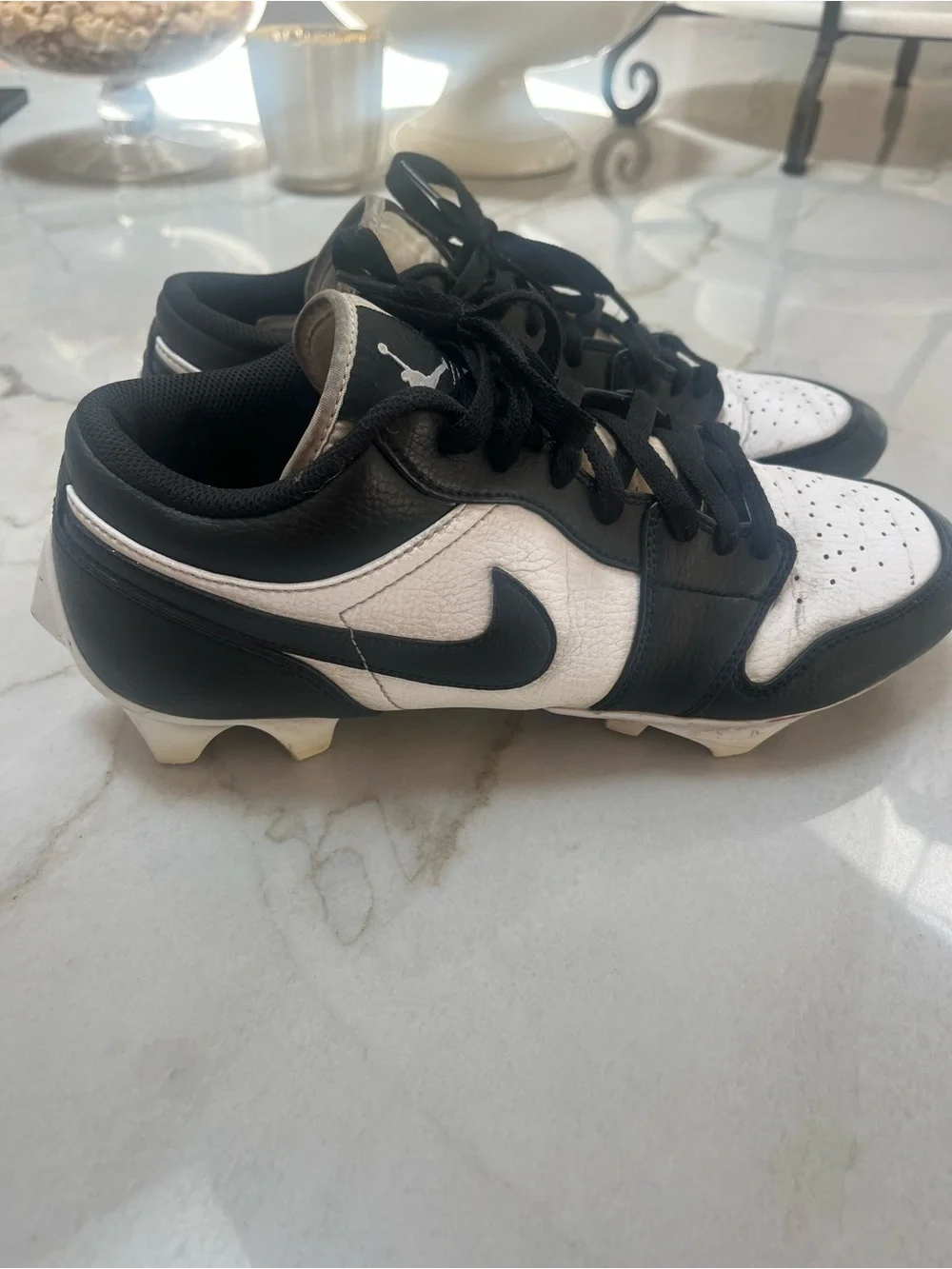 Nike Kids Black and White Jordan Low Top Sneakers